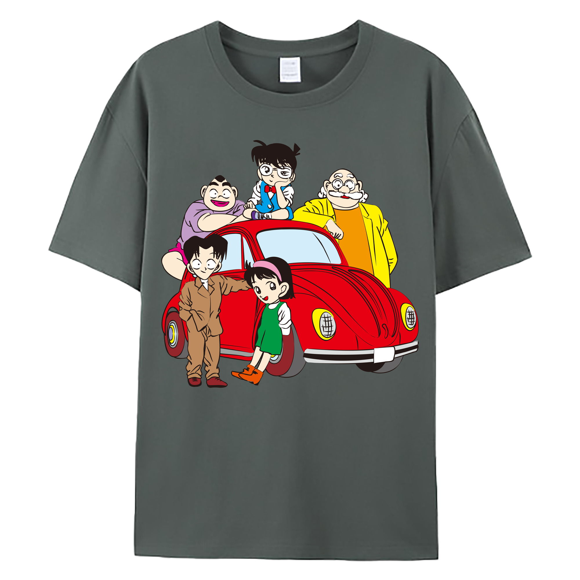 （画像用） 名探偵コナン Detective Conan 綿100％ メンズ半袖Tシャツ｜肌触りやわらか＆通気性